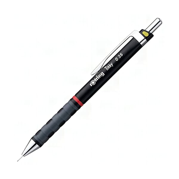 Rotring Tikky versatil kalem 0.35 mm siyah gövde görünümü, ürün görünümü