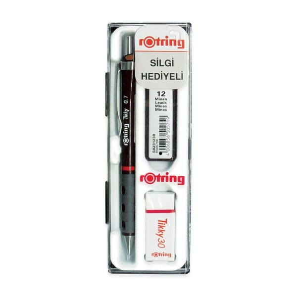 Rotring Tikky Versatil Kalem Seti 0.7 mm Bordo
