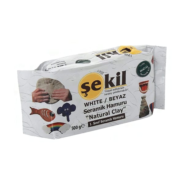 Şekil Beyaz seramik hamurunun vakumlu paket tek kare içinde duruşu