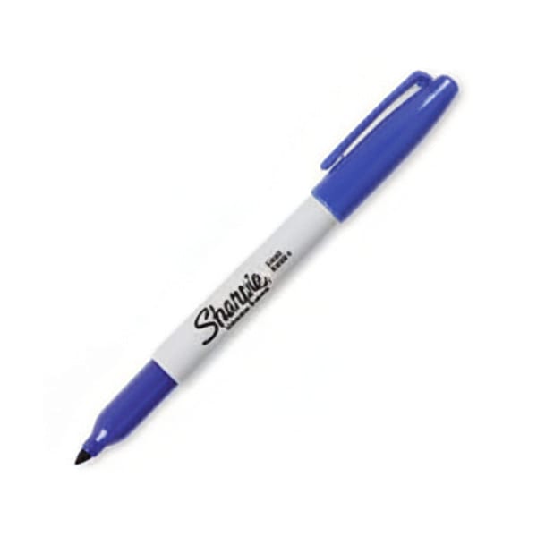 Sharpie permanent markör Fine yuvarlak uçlu mavi model görünümü