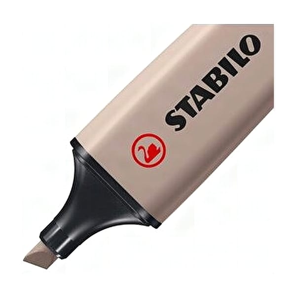 Stabilo Boss Naturecolors Koyu Gri, doğal tonlar serisinin nötr gri fosforlu kalemi, önden