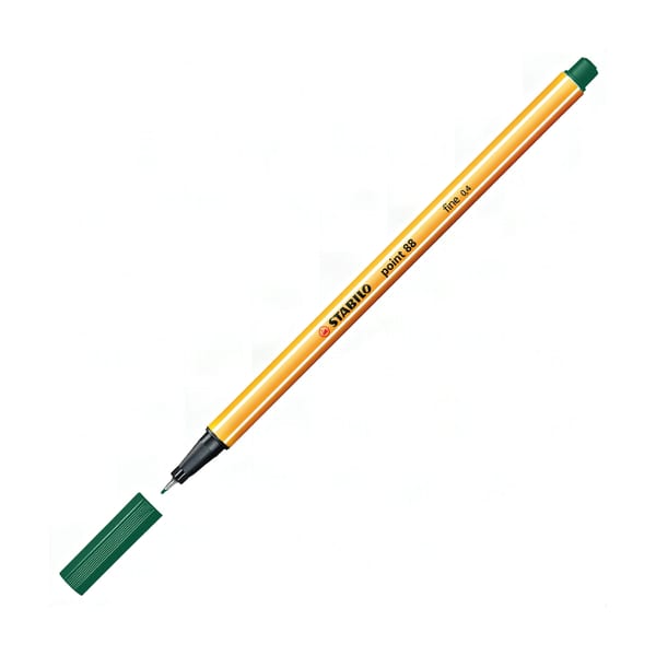 Stabilo Point 88 çam yeşili ince uçlu keçeli kalem görünümü, ürün görünümü