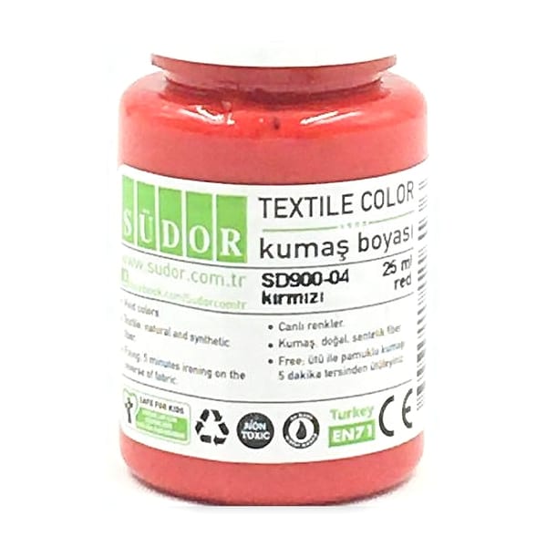 Südor Kumaş Boya 25 ml Kırmızı