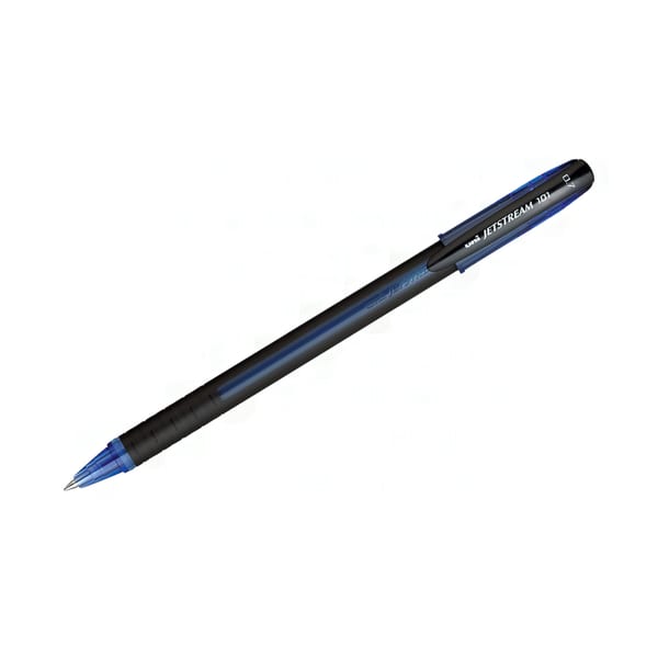 Uniball Jetstream roller kalem mavi 0.7 basmalı gövde görünümü