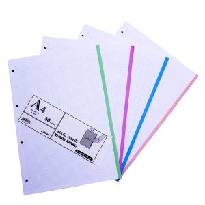 Kolej Yedeği Kenarı Renkli Kareli A4 - 12 Cilt