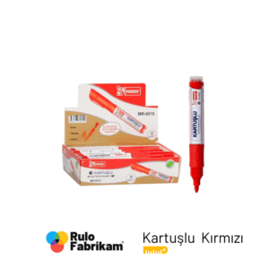 Mikro Mr-6019 Kartuşlu Beyaz Tahta Kalemi Kırmızı